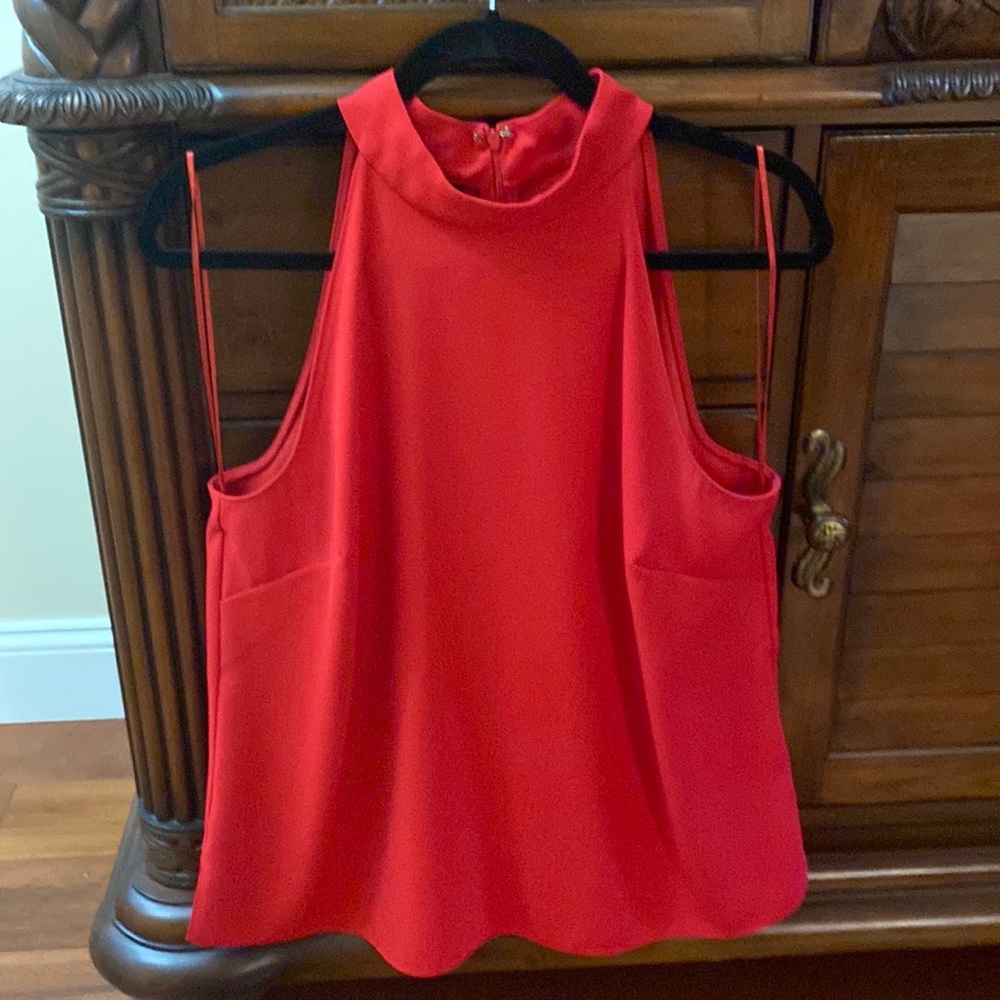 Alfani sleeveless red blouse